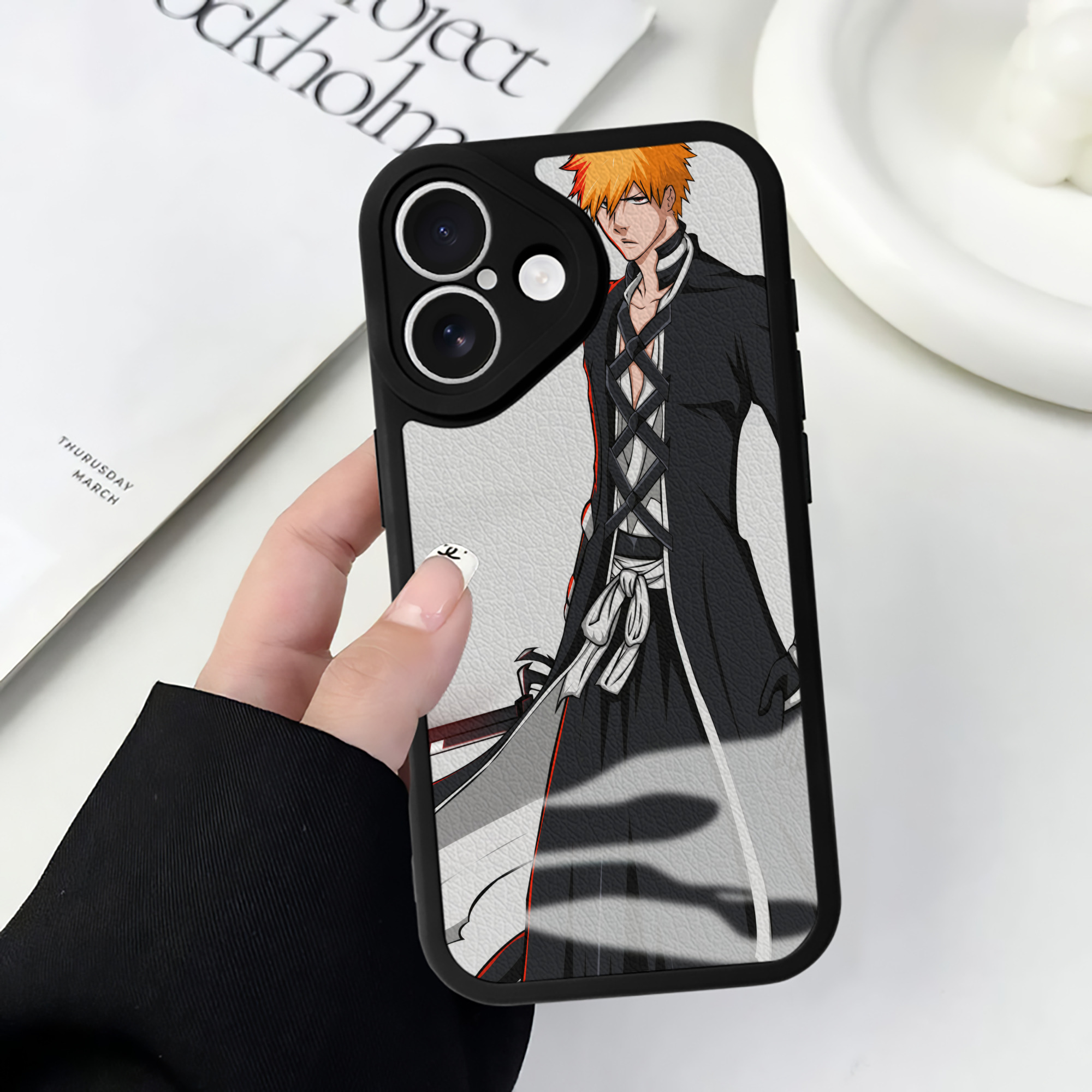 （画像用） ブリーチ BLEACH 【iPhone 16シリーズ対応】シリコンスマホケース（レザー調） 材質：シリコン